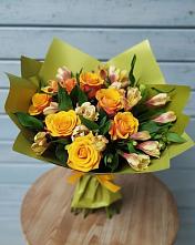 Букет цветов из:  Альстромерии и Розы в Донской Балке