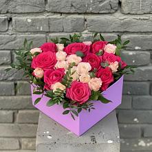Цветочная композиция из Розы в коробке в Донской Балке