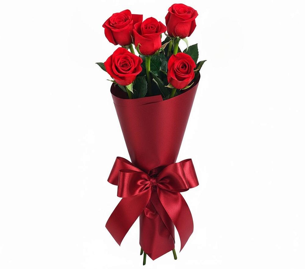 Букет 5 Красных роз Эдлесс Лав в Донской Балке