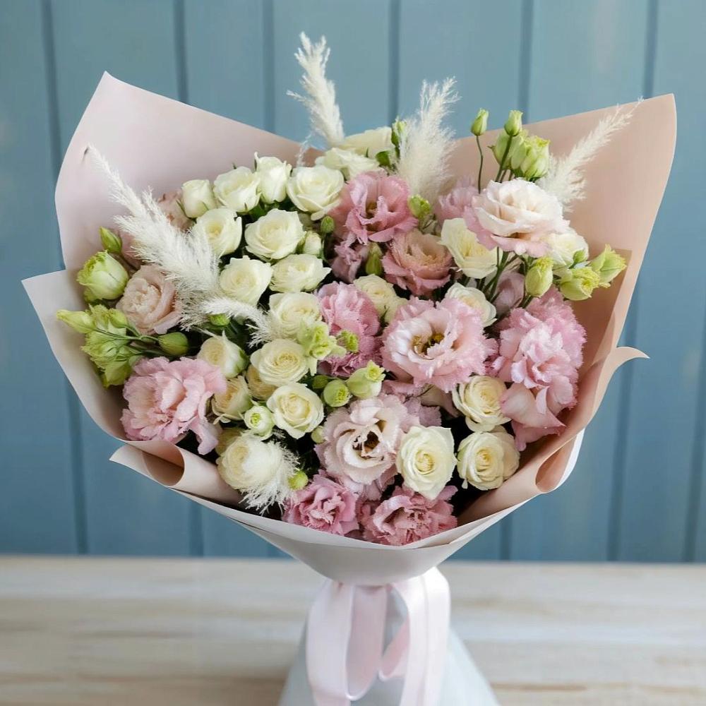 Букет цветов из: Альстромерии и Розы в Донской Балке