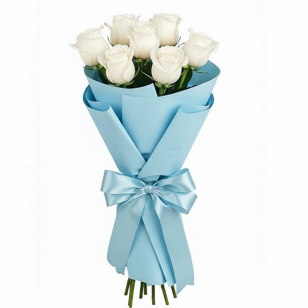 Букет 7 белых роз Проуд в Донской Балке