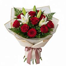 Букет цветов из:  Лилии и Розы в Донской Балке