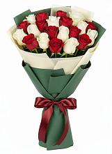 Букет Микс из красных и белых роз в Донской Балке