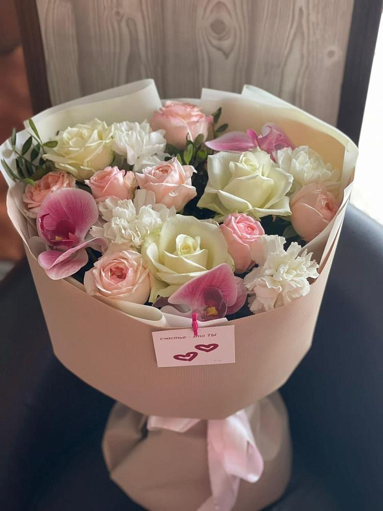 Букет цветов из: Орхидеи, Розы и Гвоздики в Донской Балке