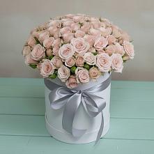 Цветочная композиция из Розы в шляпной коробке в Донской Балке