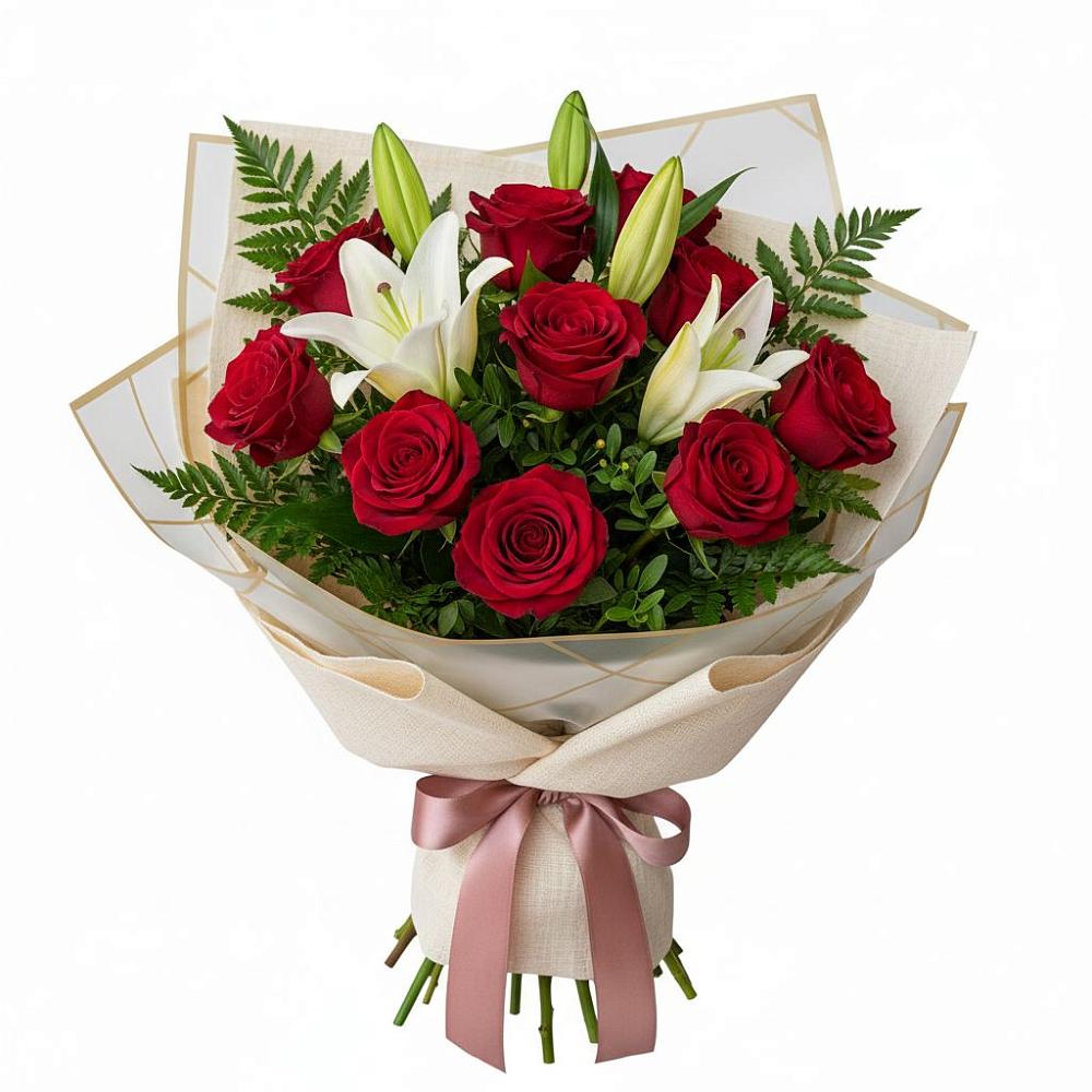 Букет цветов из: Лилии и Розы в Донской Балке