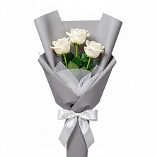 Букет 3 белые розы в Донской Балке