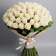 Букет 101 беля роза Белоснежка в Донской Балке