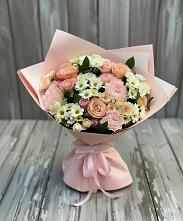 Букет цветов из:  Гвоздики, Розы и Хризантемы в Донской Балке