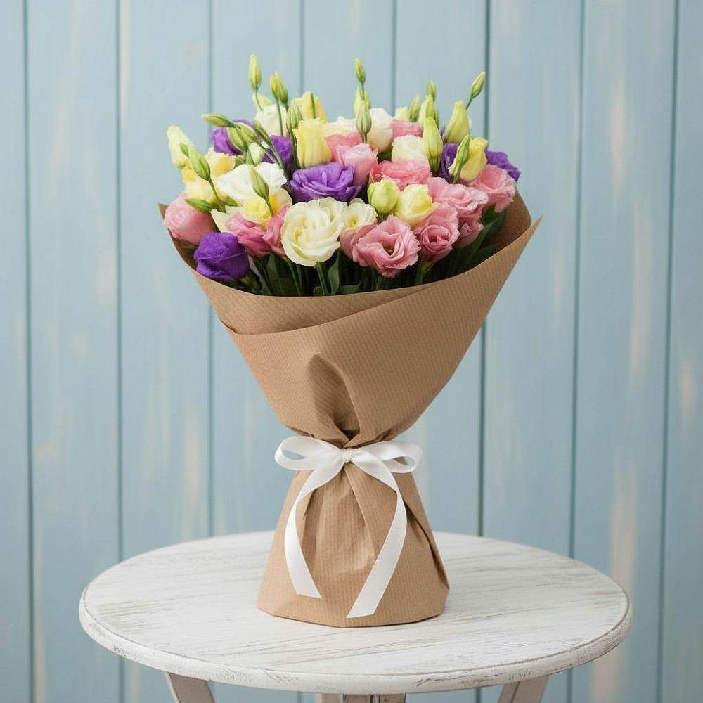 Букет цветов из: Лизиантусы в Донской Балке