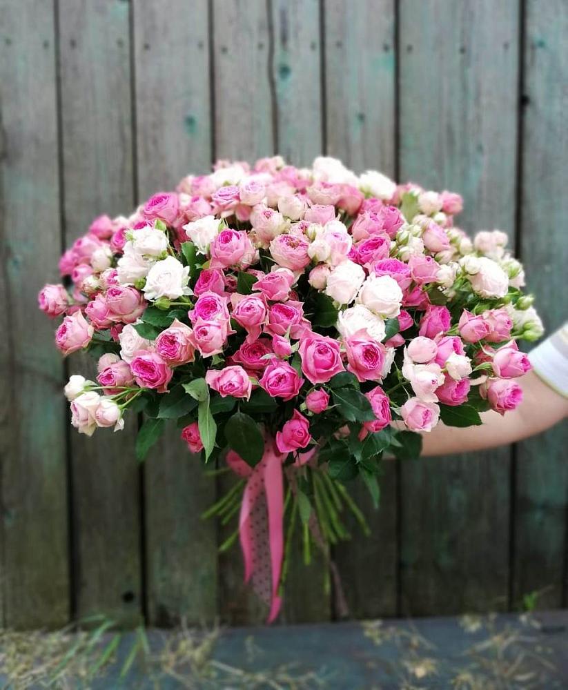 Букет Розовые кустовые розы Натали и Лав Лидия в Донской Балке