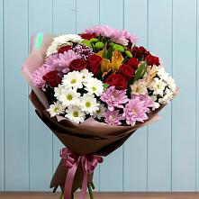 Букет цветов из:  Розы, Хризантемы и Альстромерии в Донской Балке