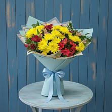 Букет цветов из:  Альстромерии и Хризантемы #REPLACE_PRED# Донской Балке