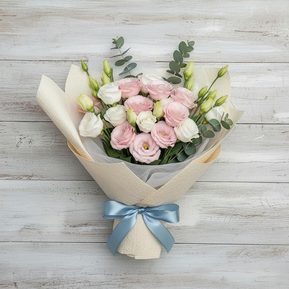 Букет цветов из: Лизиантусы в Донской Балке